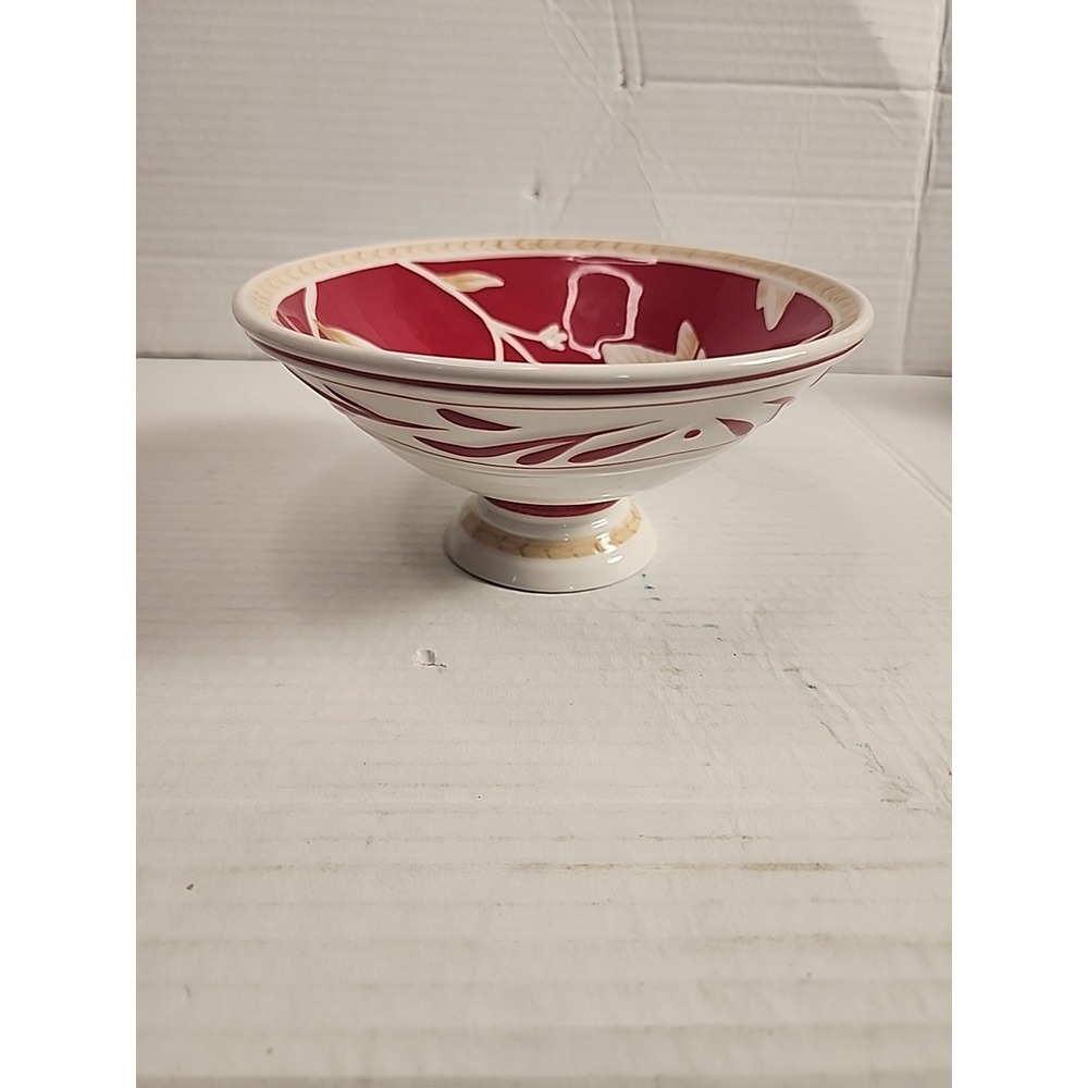 Fitz & Floyd Town And Country‎ Red Footed Bowl